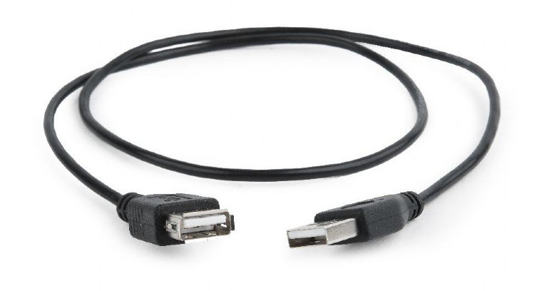 Gembird USB 2.0 extension cable, 0.75 m, black - obrázek č. 1