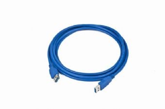Kabel USB A-A 3m USB 3.0 prodlužovací, modrý - obrázek produktu