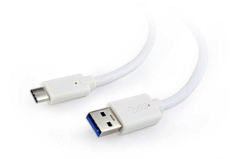 Kabel USB 3.0 AM na USB-C (AM/ CM), 1,8m, bílý - obrázek produktu