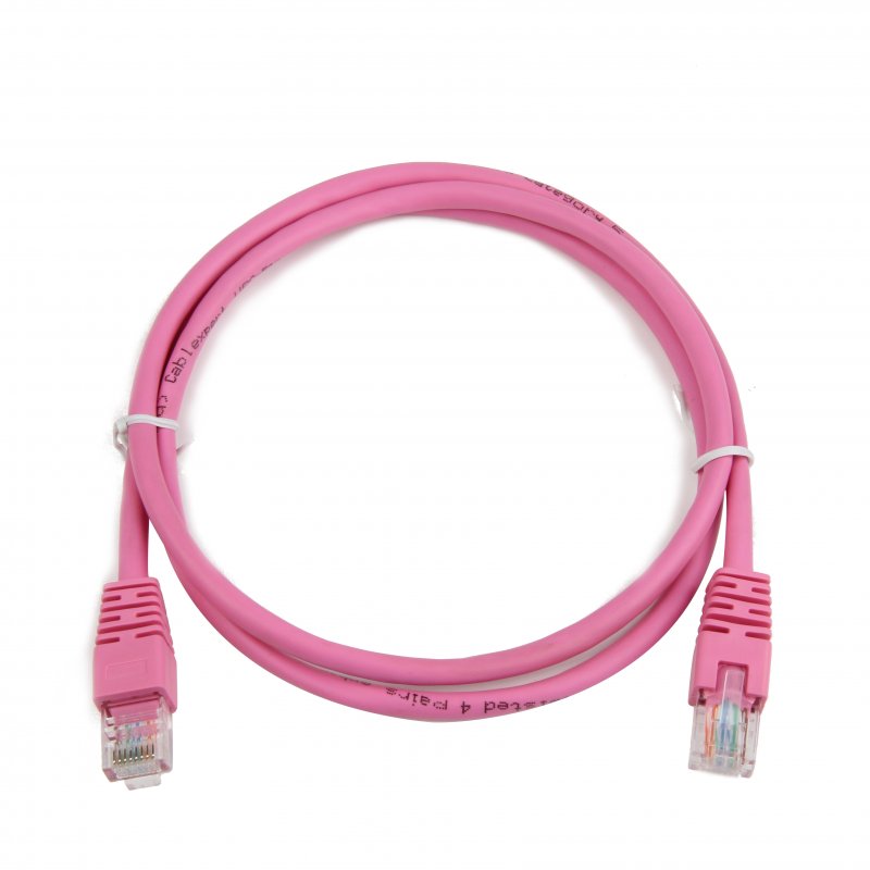 GEMBIRD Eth Patch kabel cat5e UTP 0,25m - růžový - obrázek produktu