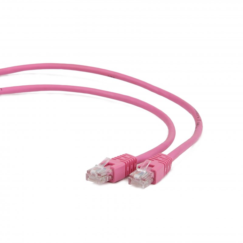 GEMBIRD Eth Patch kabel c5e UTP 5m - růžový - obrázek č. 1