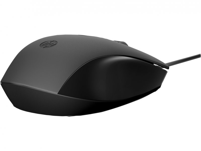 HP 150 Mouse/ Kancelářská/ Optická/ Drátová USB/ Černá - obrázek č. 2
