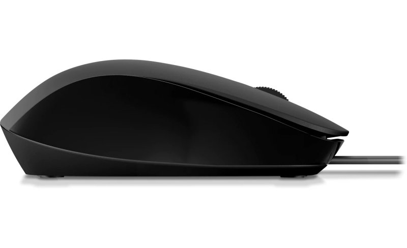 HP 150 Mouse/ Kancelářská/ Optická/ Drátová USB/ Černá - obrázek č. 1