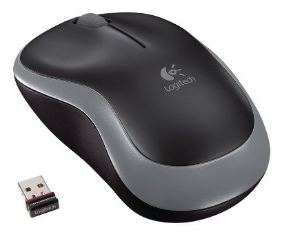 Logitech M185 nano / Kancelářská / Optická / 1 000 DPI / Bezdrátová USB / Šedá - obrázek produktu