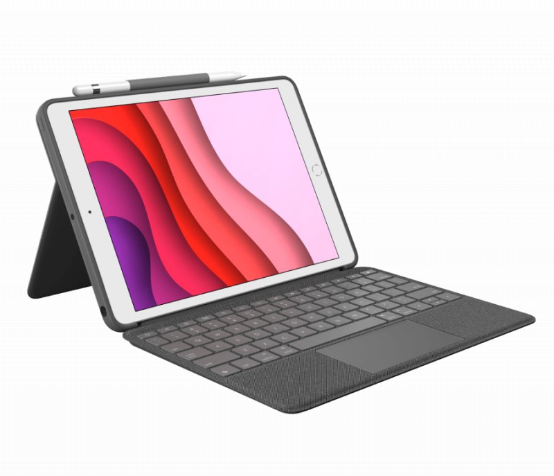 Logitech Combo Touch, GRAPHITE, UK INTN pro iPad (7., 8. a 9. gen.) - obrázek produktu