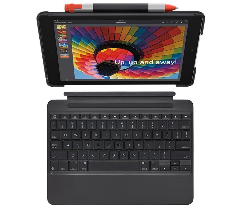 Logitech SLIM COMBO Case with Bluetooth Keyboard for iPad 5th & 6th generation - UK INTNL - obrázek č. 1
