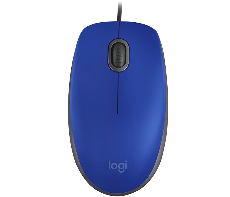 Logitech M110 Silent/ Kancelářská/ Optická/ Drátová USB/ Modrá - obrázek produktu