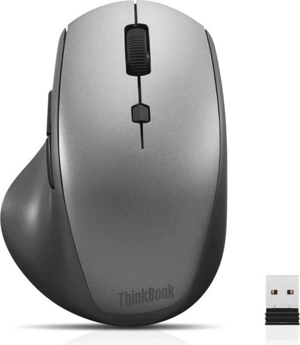 Lenovo ThinkBook 600/ Ergonomická/ Optická/ Bezdrátová USB/ Černá-stříbrná - obrázek produktu