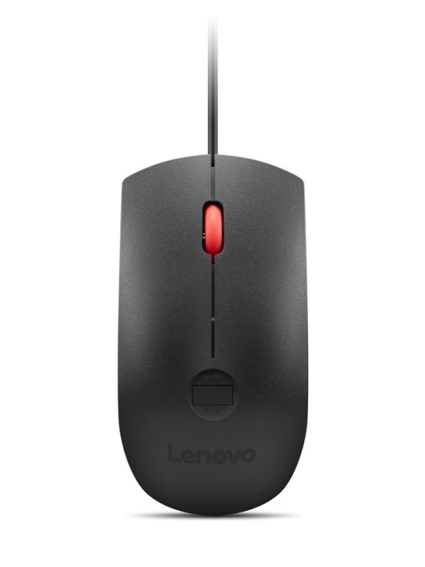 Lenovo Fingerprint Biometric USB Mouse Gen 3 / Kancelářská / Optická / 2 000 DPI / Drátové USB-A / Černá - obrázek produktu