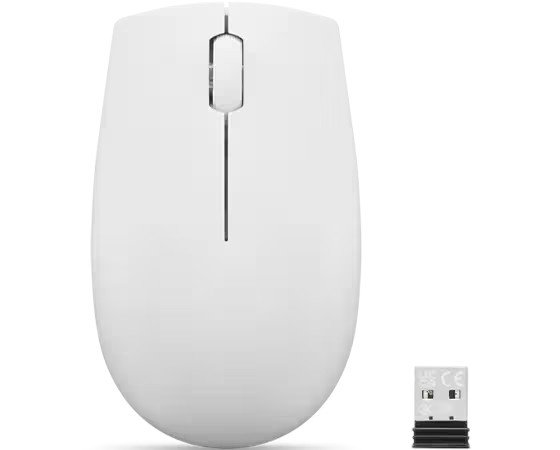 Lenovo 300 Wireless Compact / Kancelářská / Optická / 1 000 DPI / Bezdrátová USB / Bílá - obrázek produktu