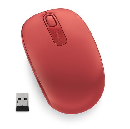 Microsoft 1850/ Cestovní/ Optická/ Bezdrátová USB/ Červená - obrázek produktu