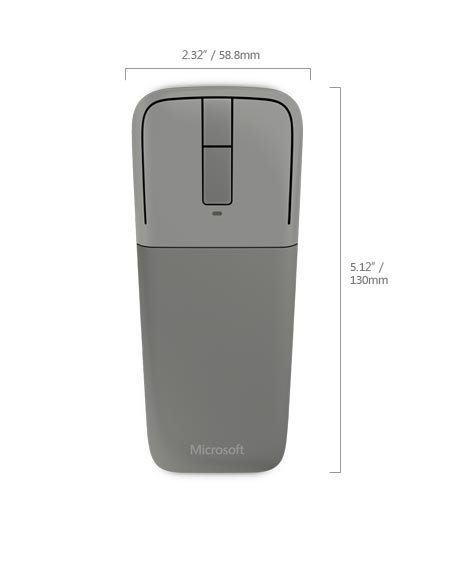 Microsoft Arc Touch Bluetooth 4.0 Mouse, šedá - obrázek č. 6