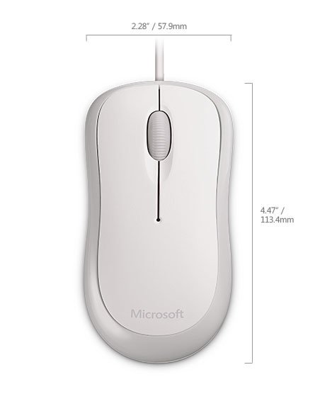 Microsoft/ Kancelářská/ Optická/ Drátová USB/ Bílá - obrázek č. 3