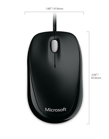Microsoft Compact Optical Mouse 500 USB, černá - obrázek č. 4