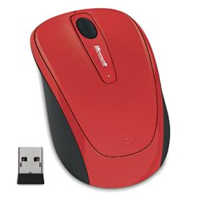 Microsoft 3500/ Cestovní/ Blue Track/ Bezdrátová USB/ Červená - obrázek produktu