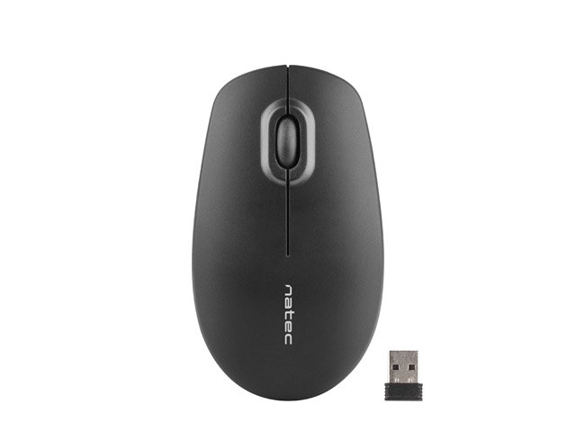 Natec optická myš MERLIN/ 1600 DPI/ Kancelářská/ Optická/ Drátová USB/ Černá - obrázek produktu
