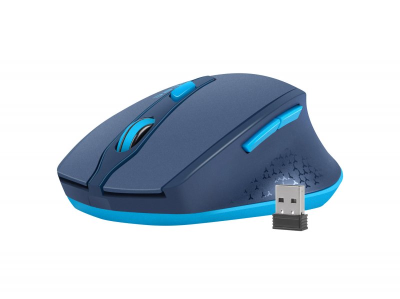 Tichá bezdrátová myš Natec Siskin 2400 DPI, modrá - obrázek č. 1