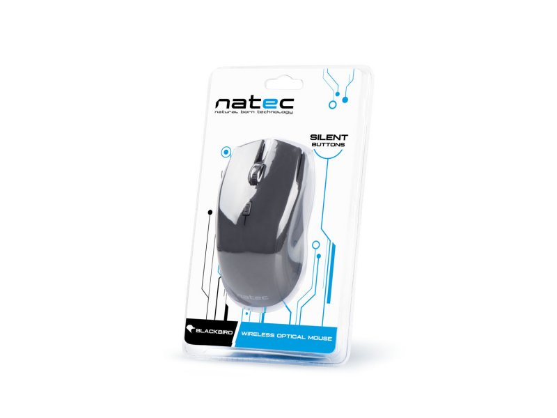 NATEC tichá bezdrátová myš BLACKBIRD 1600 DPI - obrázek č. 4