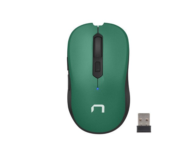 Natec ROBIN/ Cestovní/ Optická/ Bezdrátová USB/ Černá-zelená - obrázek produktu