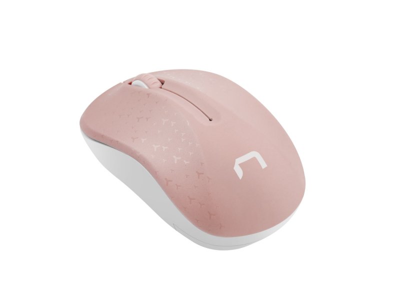 Natec optická myš TOUCAN/ 1600 DPI/ Cestovní/ Optická/ Bezdrátová USB/ Bílá-růžová - obrázek č. 3