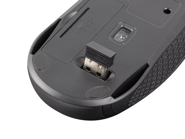 Natec optická myš JAY 2/ 1600 DPI/ Kancelářská/ Optická/ Bezdrátová USB/ Černá - obrázek č. 4