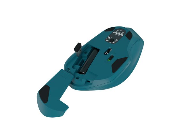 Natec optická myš SISKIN 2/ 1600 DPI/ Kancelářská/ Optická/ Pro praváky/ Bezdrátová USB + Bluetooth/ Modrá - obrázek č. 4