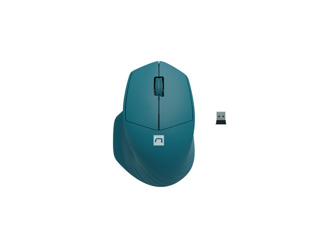 Natec optická myš SISKIN 2/ 1600 DPI/ Kancelářská/ Optická/ Pro praváky/ Bezdrátová USB + Bluetooth/ Modrá - obrázek produktu