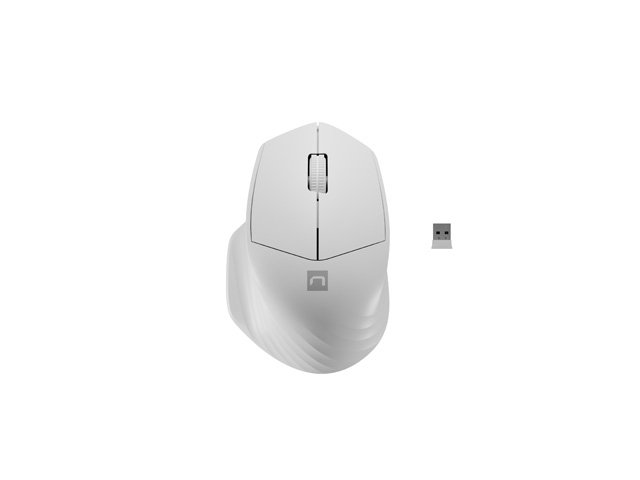 Natec optická myš SISKIN 2/ 1600 DPI/ Kancelářská/ Optická/ Pro praváky/ Bezdrátová USB + Bluetooth/ Bílá - obrázek produktu
