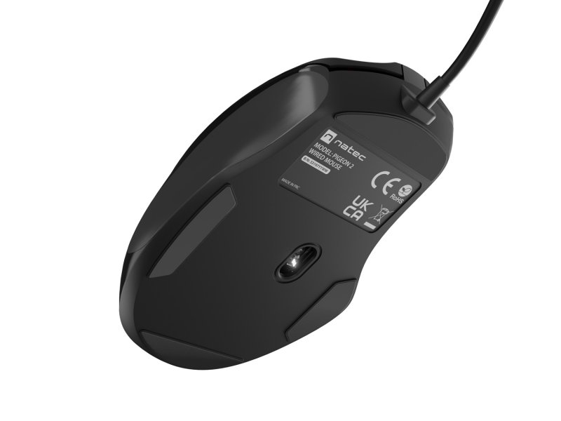 Natec optická myš PIGEON 2/ 4 000 DPI/ Kancelářská/ Optická/ Drátová USB/ Černá - obrázek č. 7