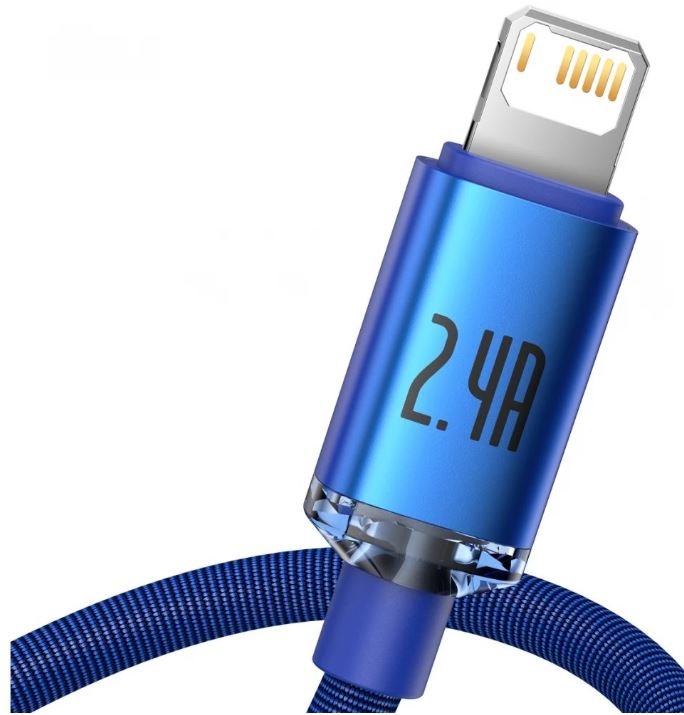 Baseus CAJY000003 Crystal Shine Series Datový Kabel USB - Lightning 20W 1,2m Blue - obrázek č. 2