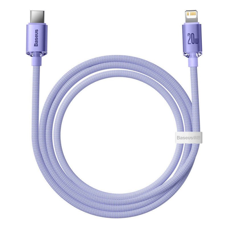 Baseus CAJY000205 Crystal Shine Series Datový Kabel USB-C - Lightning 20W 1,2m Purple - obrázek č. 4
