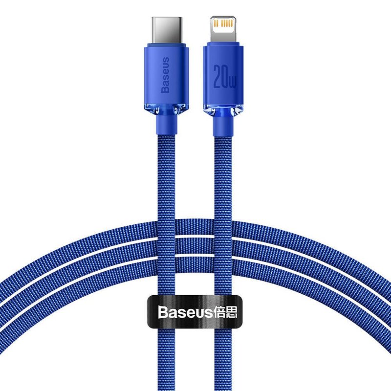 Baseus CAJY000203 Crystal Shine Series Datový Kabel USB-C - Lightning 20W 1,2m Blue - obrázek produktu
