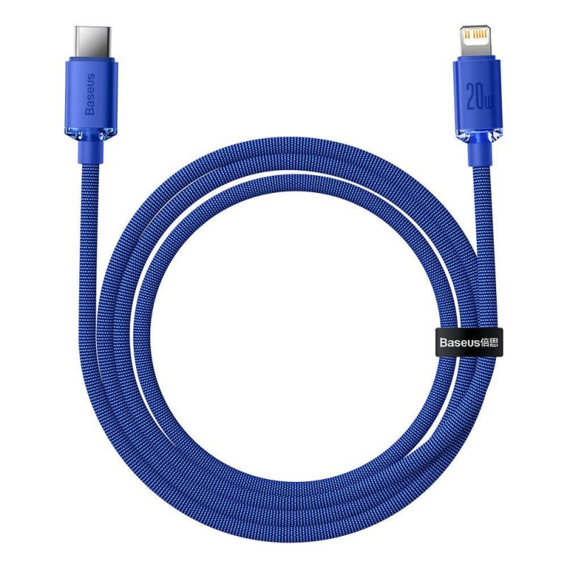 Baseus CAJY000203 Crystal Shine Series Datový Kabel USB-C - Lightning 20W 1,2m Blue - obrázek č. 4