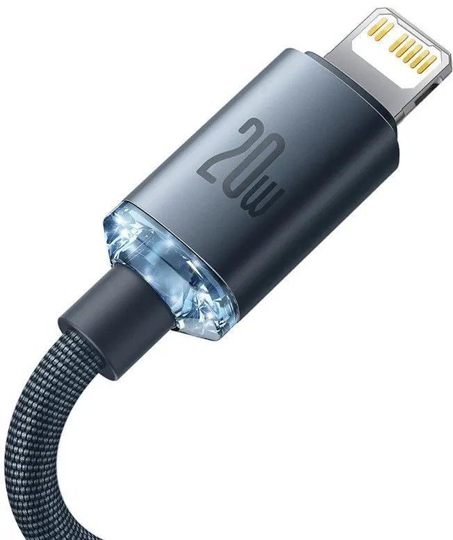 Baseus CAJY000201 Crystal Shine Series Datový Kabel USB-C - Lightning 20W 1,2m Black - obrázek č. 4