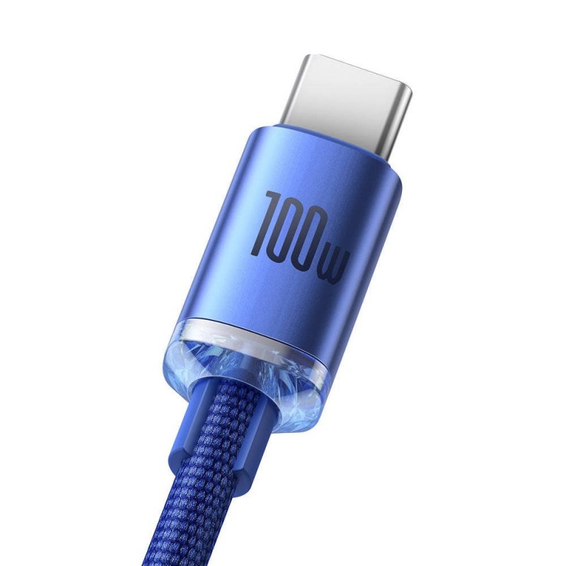 Baseus CAJY000503 Crystal Shine Series Datový Kabel USB - USB-C 100W 2m Blue - obrázek č. 2