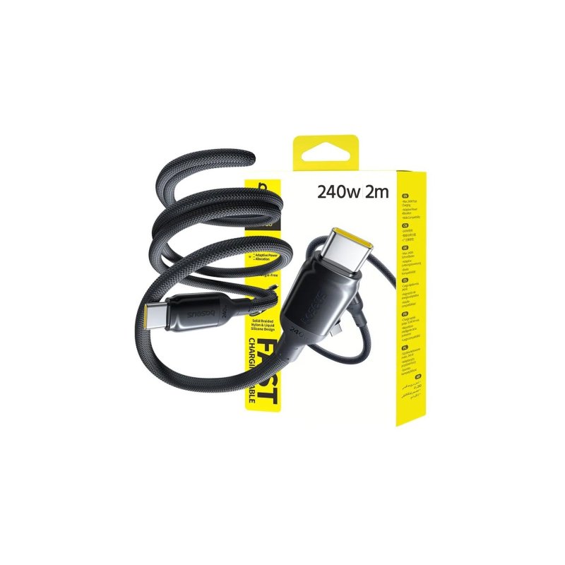 Baseus PicoGo Fast Charging Datový Kabel USB-C - USB-C 240W 2m Cosmic Black - obrázek č. 1
