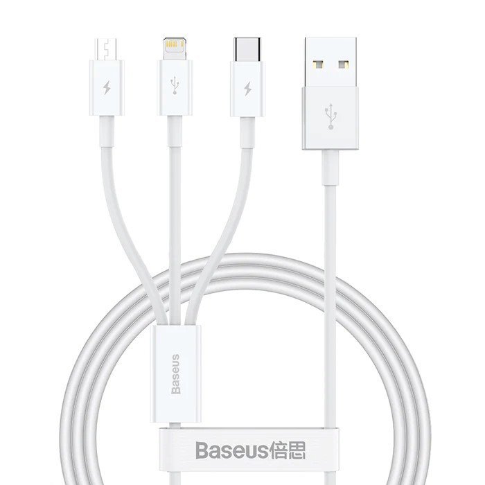 Baseus Superior Series Fast Charging Datový Kabel USB-A - USB-C / microUSB / Lightning 3.5A 0.5m Stellar - obrázek produktu