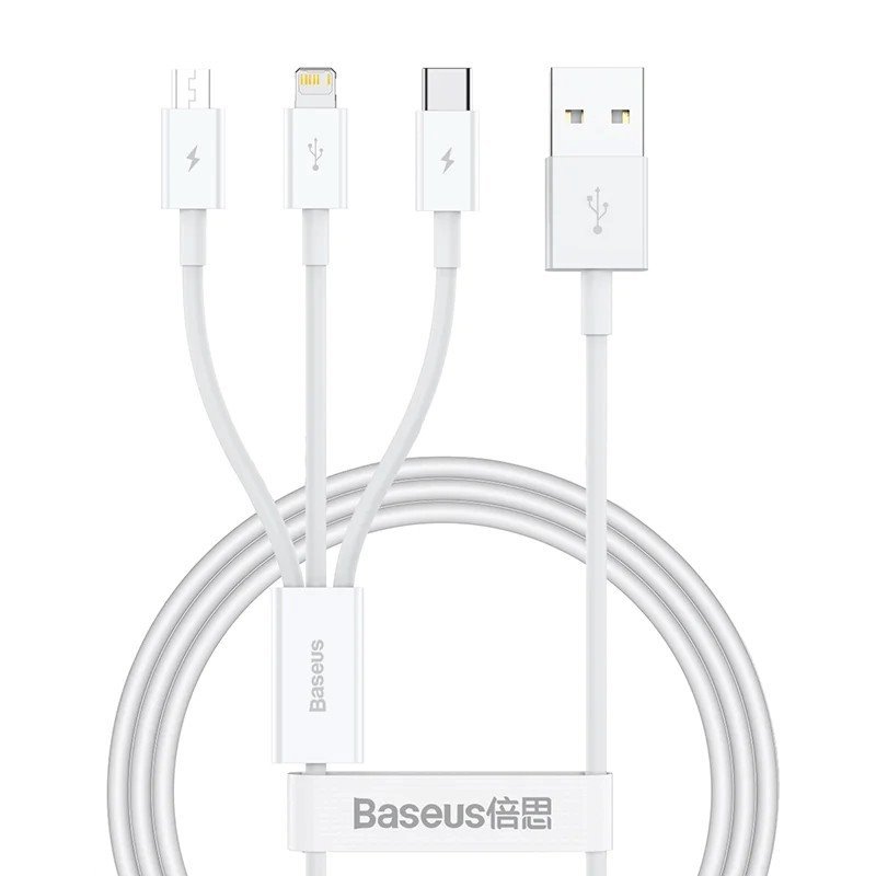 Baseus Superior Series Fast Charging Datový Kabel USB-A - USB-C / microUSB / Lightning 3.5A 1m Stellar W - obrázek produktu