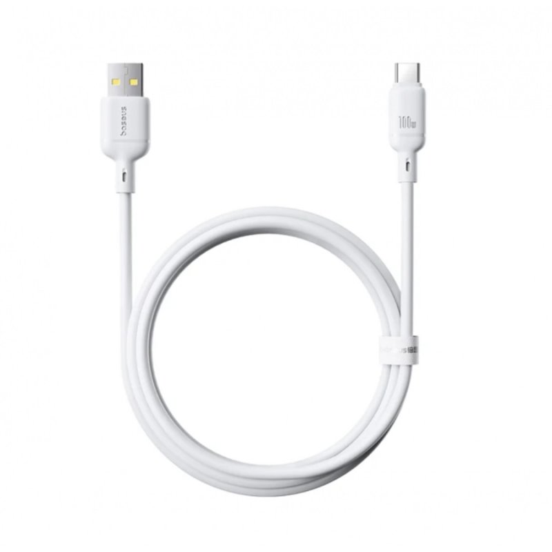 Baseus Rychlonabíjecí kabel Silky USB / USB-C 1m 100W bílý - obrázek produktu