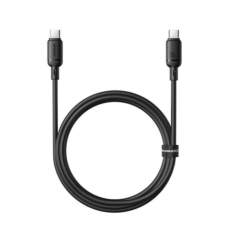 Baseus Rychlonabíjecí kabel Silky USB-C / USB-C 1m 100W černý - obrázek produktu