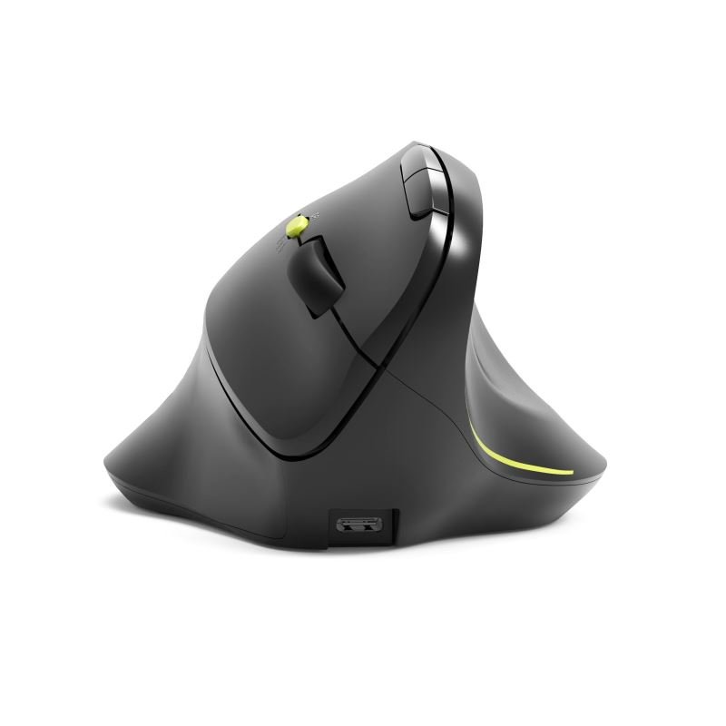 PORT CONNECT ERGO SOFT COLLECTION / Vertikální / Optická / Pro praváky / 1 600 DPI / USB+BT / Černá - obrázek č. 3