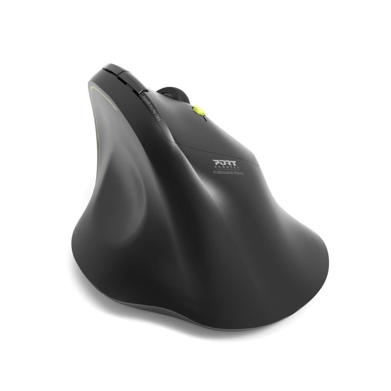 PORT CONNECT ERGO SOFT COLLECTION / Vertikální / Optická / Pro praváky / 1 600 DPI / USB+BT / Černá - obrázek č. 1