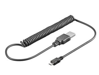 PremiumCord Kabel micro USB 2.0, A-B 1m - kroucený 50cm až 100cm - obrázek produktu