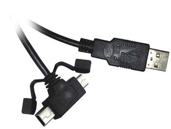 PremiumCord Kabel micro USB+mini USB 5pin, 1.8m - obrázek produktu