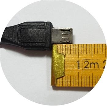 PremiumCord Kabel micro USB 2.0, A-B 1,8m, dlouhý micro USB konektor - obrázek produktu