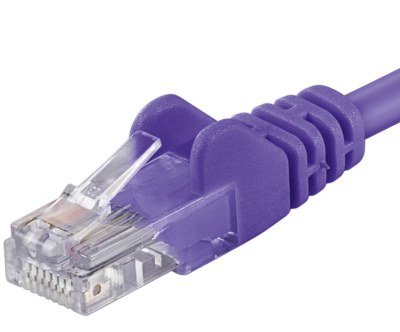 PremiumCord Patch kabel UTP RJ45-RJ45 CAT6 0.5m fialová - obrázek produktu