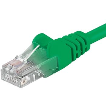 Patch kabel UTP RJ45-RJ45 level 5e 1,5m, zelený - obrázek produktu