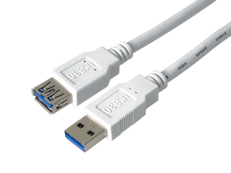 PremiumCord Prodlužovací kabel USB 3.0 Super-speed 5Gbps A-A, MF, 9pin, 0,5m bílá - obrázek produktu