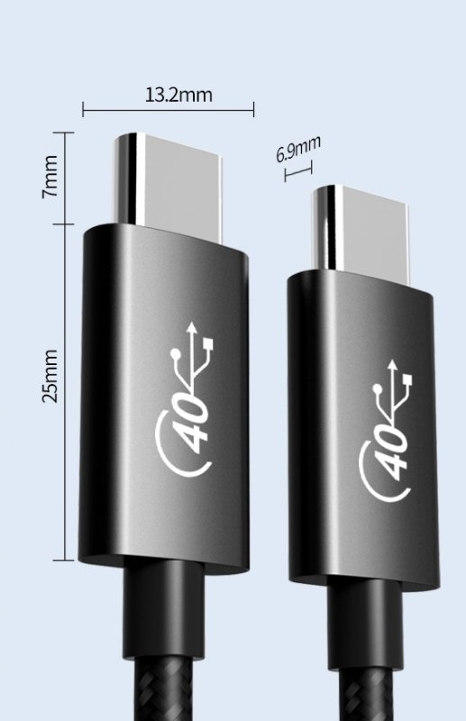 PremiumCord USB4™ 40Gbps 8K@60Hz kabel Thunderbolt 3 certifikovaný USB-IF 1m - obrázek č. 8
