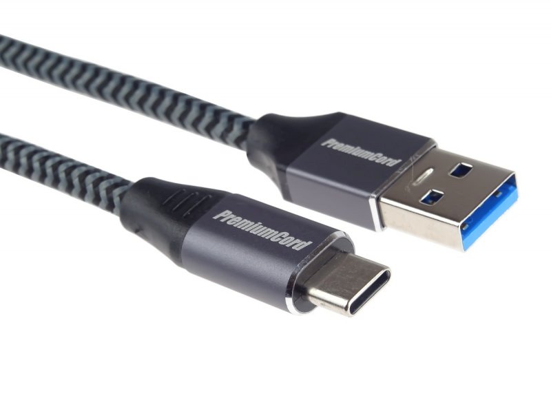 PremiumCord kabel USB-C - USB 3.0 A (USB 3.1 generation 1, 3A, 5Gbit/ s) 0,5m oplet - obrázek č. 5